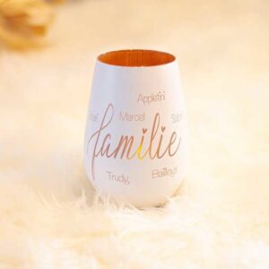 personalisiertes Windlicht Familie