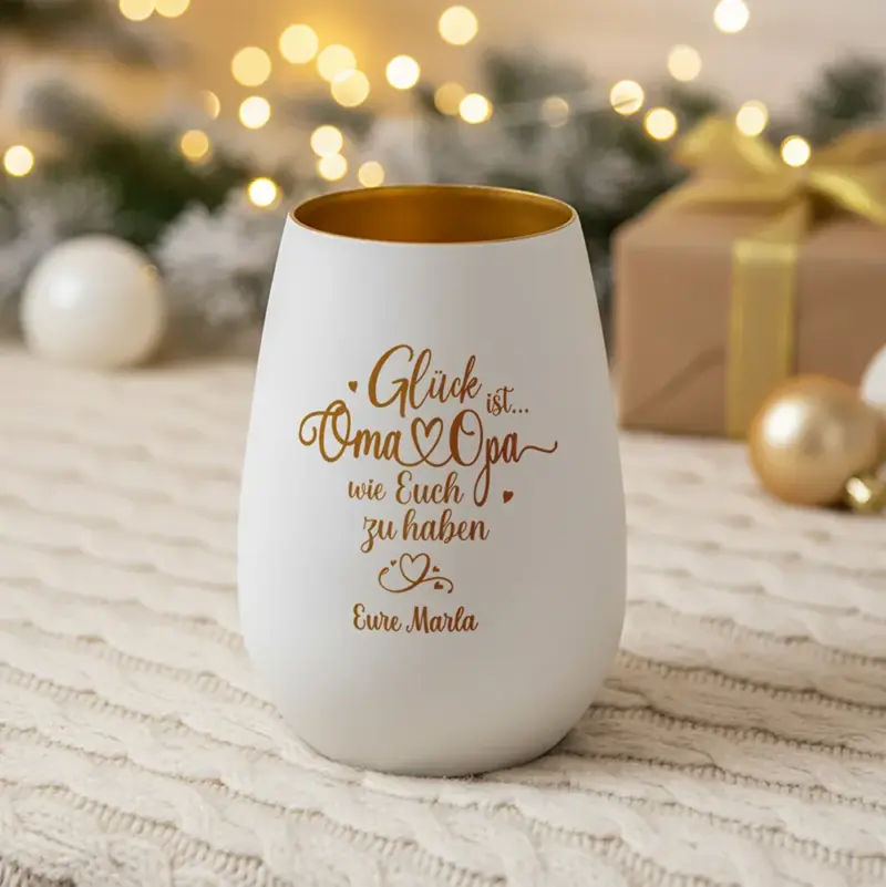 personalisiertes Windlicht Enkelkinder Oma Opa personalisiertes windlicht glück ist oma und opa wie euch zu haben