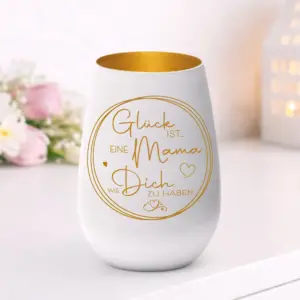 personalisiertes windlicht glück ist eine mama wie dich zu haben