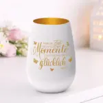 windlicht mit gravur "Nimm Dir Zeit für die schöne Momente und tue das, was dich glücklich macht"