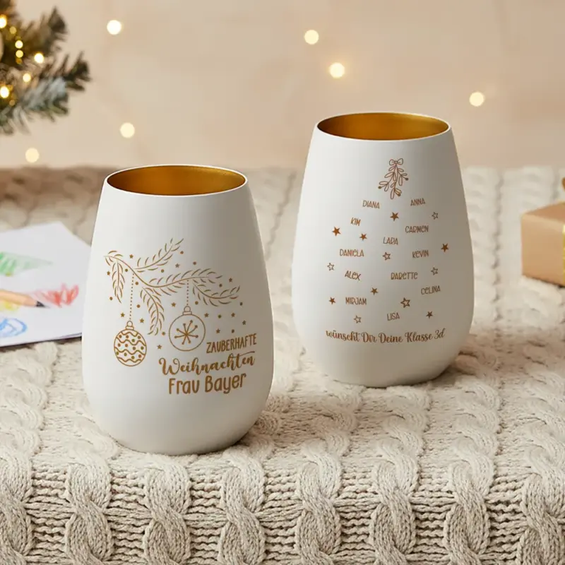 Geschenk Erzieher Weihnachten personalisiertes windlicht lehrer:innen "zauberhafte weihnachten"