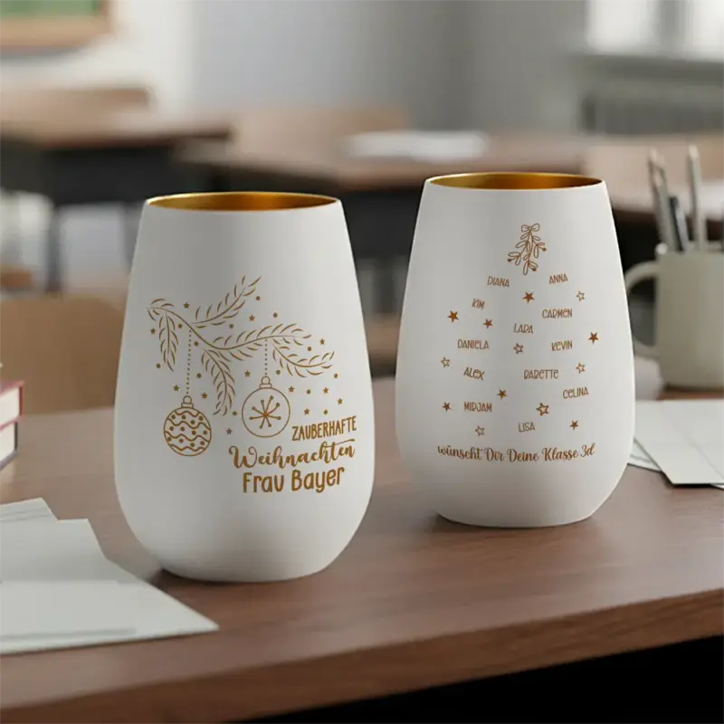 personalisiertes windlicht lehrer:innen "zauberhafte weihnachten"
