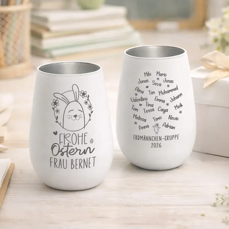personalisiertes oster windlicht für lehrerin mit namen