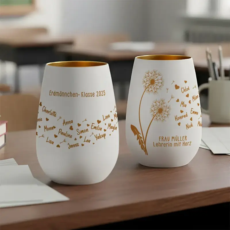 personalisiertes windlicht lehrer:innen mit herz