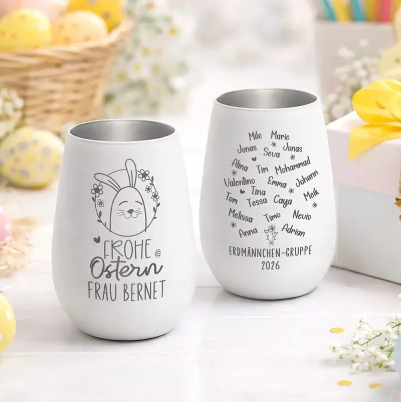 personalisiertes oster windlicht für lehrerin mit namen